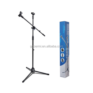 Gooermi MS-002-103 doppio supporto per microfono da 29.5 a 59.1 pollici regolabile altezza 29.5 pollici braccio braccio supporto per microfono con 2 clip in metallo - Product Image 1