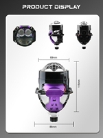 Module LED de rétrofit VAHID OEM 2,5 pouces 6 cœurs 12V, coupure nette, blanc chaud 6000K, 9500 lumens, ajustement universel pour mise à niveau automobile