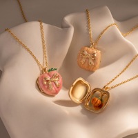 Nueva Serie de Collares con Colgante Abrible de Frutas y Verduras, Diseño Dulce y Original, Joyería Combinable para Mujeres y Damas