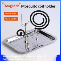 Support magnétique pour spirales anti-moustiques, pince à encens, support d'intérieur/extérieur, répulsif anti-moustiques portable, facile à utiliser