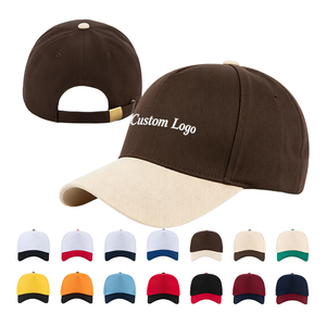 Casquette de baseball à 6 panneaux brodée avec logo personnalisé, ajustable, unisexe, en sergé, avec boucle métallique sur le panneau avant - Product Image 2