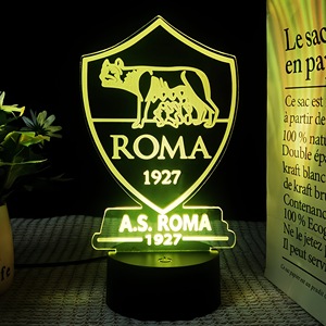 New DIY Custom Creative 3D Illusion Acrylic LED Night <strong>Light</strong> <strong>Football</strong> Club Design with Touch/Sensor Control Multicolored Dimmable - Product Image 5