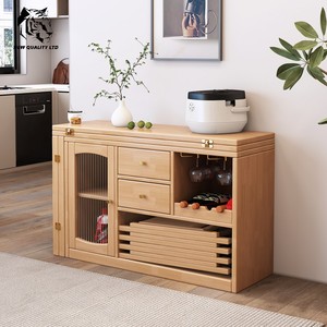 factory wholesale well priced customized small moq eco-friendly dishe cabinet new designed home furniture wood kitchen cabinet - Product Image 4
