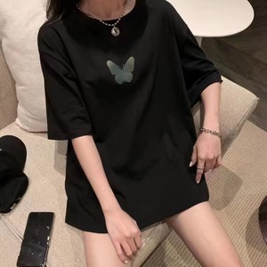 T-<span class=keywords><strong>Shirt</strong></span> uni pour femmes, haut décontracté, imprimé Vintage, grandes tailles, tendance - Product Image 4
