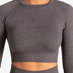 Conjunto Deportivo para Mujer sin Costuras, Transpirable y Elástico, Leggings de Gimnasio y Top Corto - Product Image 5