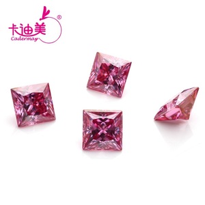 Cadermay Princess Cut Pink Moissanite Gemstone 0.5ct 4ct For Jewelry Making - Product Image 3