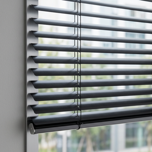 Persianas Enrollables Horizontales de Plástico Negro de 1 Pulgada, Personalizadas, de Instalación Lateral, con Resorte, para Decoración de Tragaluces - Product Image 3