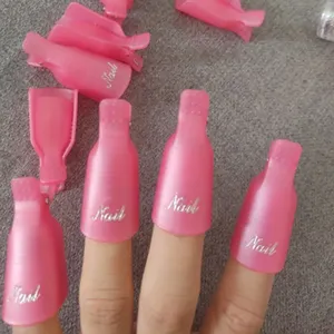 10 pièces/sac Clips en plastique pour le retrait de vernis à ongles en gel UV, outil de dissolvage pour ongles - Product Image 2