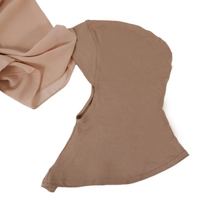 Ensemble une pièce pour femme : châle carré en polyester et bonnet uni avec écharpe perlée - Product Image 3