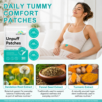 SOLOTREE Marque Privée OEM Patchs Naturels Végétaliens pour le Bien-être Digestif Unpuff pour Femmes et Hommes, Patchs Buccaux, Nasaux et Corporels