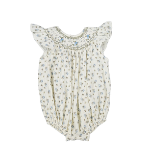 Vestidos de bebé cortos personalizados diseñados en Vietnam para niñas, peleles ahumados con flores para niños de 2 meses a 12 años - Product Image 1