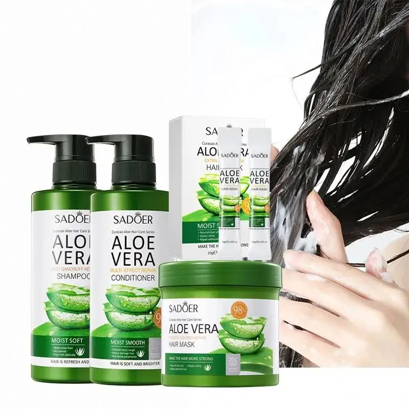 OEM SADOER Eigenmarke Aloe Vera-Extrakt Schönheitsprodukte feuchtigkeitsspendendes hyaluronisches Aufhellungs-Gesichts-Körperwäsche Hautpflege-Set
