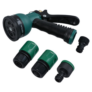 Garden Water Gun <b>Set</b> 8 Function Variable <b>Spray</b> Patterns For Car Washing Plant Watering Floor Cleaning Plastic Material - Product Image 2