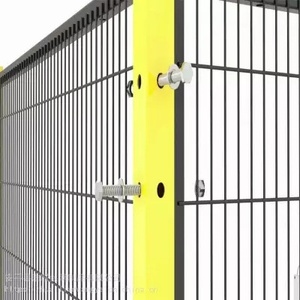 Clôture d'atelier robuste |   <span class=keywords><strong>Barrière</strong></span> <span class=keywords><strong>de</strong></span> <span class=keywords><strong>sécurité</strong></span> en acier galvanisé avec revêtement en poudre pour usage industriel et en entrepôt - Product Image 3