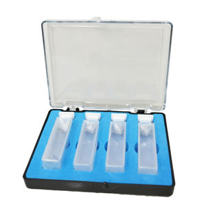 หลอดแก้วควอตซ์ใส <span class=keywords><strong>UV</strong></span> สำหรับการไหลของแสง2ด้าน10มม. เครื่องวัดทางชีวเคมีในห้องปฏิบัติการแบบกำหนดเอง - Product Image 3