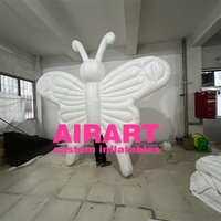 Costume de papillon gonflable blanc de taille adulte avec lumière du fabricant Airart