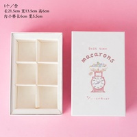 Boîte d'emballage personnalisé saint valentin bonbons pâtisserie biscuit carton blanc boîte cadeau 6 grilles biscuits avec logo