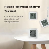 Thermomètre intelligent Tuya TH04 BLE 5.0 avec écran LCD, compatible avec Alexa et Google Assistant, prise US, contrôle par application, capteur de température et d'humidité