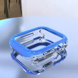 Funda colorida de TPU para Apple Watch Ultra 2 49mm 45mm PC cubierta parachoques protectora carcasa transparente para Apple Watch 9 <span class=keywords><strong>8</strong></span> 7 6 5 cubierta - Product Image 1