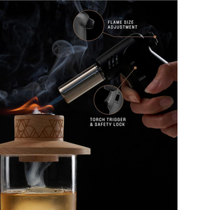 Briquet torche à flamme jet en acier inoxydable, coupe-vent, portable, rechargeable au gaz butane, pour cigares et cigarettes, accessoire de fumeur - Product Image 3