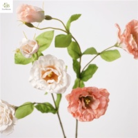Eustoma artificiel Everbloom en latex, toucher réel, hydratant, pour décoration événementielle de haute qualité (Campanule et Gentiane de prairie)