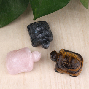 คริสตัลแกะสลักรูปสัตว์เต่าจากหินธรรมชาติสำหรับตกแต่ง ขายส่ง - Product Image 6