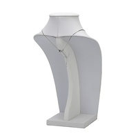 Porte-collier en cuir PU, 1 pièce, mannequin blanc, populaire, bijoux buste, vente en gros