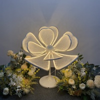 Mf-l274wedding lampu bunga Led tipe berdiri lampu panggung dekoratif lampu dekorasi acara pernikahan bunga buatan sutra 1.5kg