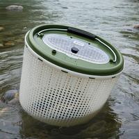 Seau à poissons vivants en plastique écologique de 10 L, boîte à pêche multifonctionnelle à coque rigide monobloc pour les sports de plein air, leurre