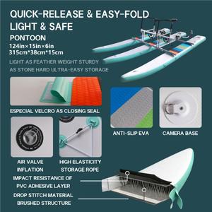 Vélo aquatique gonflable à hélice pour 2 personnes avec <span class=keywords><strong>trois</strong></span> pontons en Drop Stitch pour les loisirs aquatiques - Product Image 4