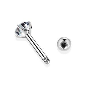 Anel de Nariz Personalizado G23 com Zircônia para Mulheres, Joia Corporal para Piercing Diário, Stud de Nariz com Zircônia/Cúbico - Product Image 2