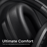 Headphone Nirkabel Chipset JL untuk Perjalanan, Kantor, Olahraga - Dapat Dilipat, Headband yang Dapat Disesuaikan, Penutup Telinga Lembut, Headset Beige dengan Mikrofon