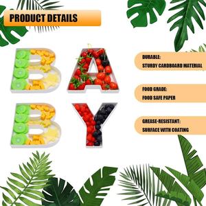 Caja Octogonal de Cartón para Comida y Charcutería para Baby Shower, con Diseño de Letras de Chocolate Rellenables - Product Image 4