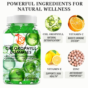 Gummies de Chlorophylle OEM ODM avec Vitamine B2 – Mélange Booster Beauté – Bonbons Gommeux Vitaminés Sans Sucre – Complément Alimentaire pour Adultes - Product Image 4