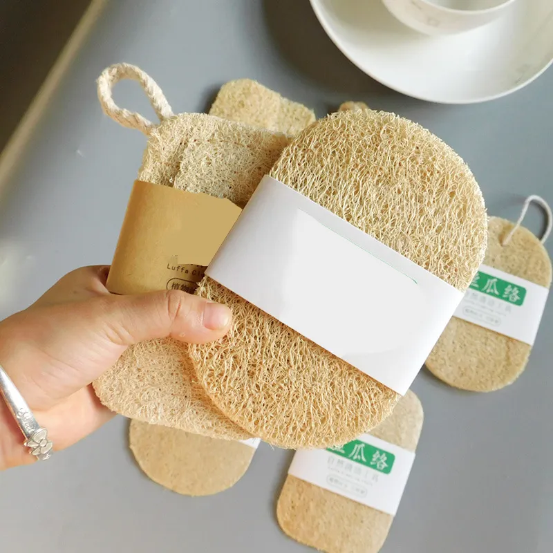 Chất Lượng Cao 100% Tự Nhiên Loofah Miếng Đệm Cho Món Ăn Nhà Bếp Làm Sạch Phân Hủy Sinh Học Ủ Rửa Tẩy Tế Bào Chết Ủ Miếng Bọt Biển