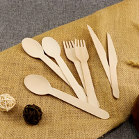 Bamboe natuurlijke houten wegwerp bioafbreekbare milieuvriendelijke ijslepels voor feestjes, afhalen en picknicks