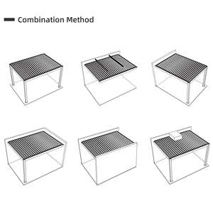 Système de toit ouvrant électrique JIAKE, pergola bioclimatique de jardin, télécommande, couvertures de patio pour espace lounge extérieur au bord de la piscine - Product Image 2