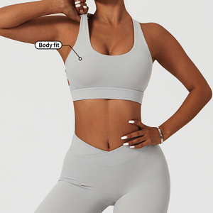 Canottiera estiva da <span class=keywords><strong>donna</strong></span> 1X-6X abbigliamento da allenamento 2 pezzi tuta Fitness abbigliamento da palestra reggiseno sportivo da <span class=keywords><strong>donna</strong></span> Activewear set da Yoga - Product Image 4