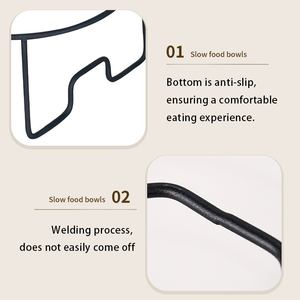 Suporte Ecológico para Tigela Única - Tigela de Alimentação Lenta para Animais de Estimação em Aço Inoxidável 304 com Design Arredondado, Grande Capacidade e Antiderrapante - Product Image 4