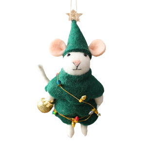 Adorno de Ratón Textil Bestwish, Decoración Ecológica e Impermeable para Árbol de <span class=keywords><strong>Navidad</strong></span> con Diseño de Dibujos Animados - Product Image 5