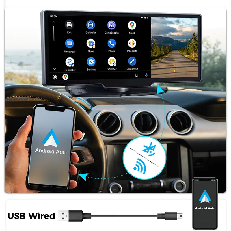 2023 Neue Dual BT Stereo Android Auto Autoradio 10,26 Zoll Wireless Carplay Auto DVD-Player Dashcam DVD Audio System MP5 Player