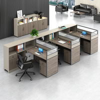 Postes de travail modernes pour bureaux, mobilier de bureau en bois pour 2 personnes