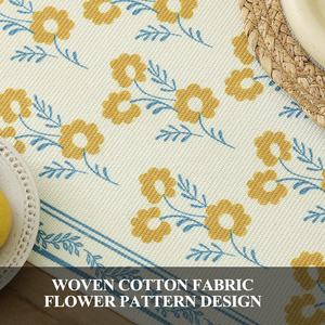 <span class=keywords><strong>Table</strong></span> florale <span class=keywords><strong>de</strong></span> printemps et d'été <span class=keywords><strong>chemin</strong></span> <span class=keywords><strong>de</strong></span> <span class=keywords><strong>table</strong></span> <span class=keywords><strong>de</strong></span> cuisine décoratif en coton tissé imprimé <span class=keywords><strong>de</strong></span> plantes avec pompon - Product Image 6