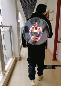 Trong nhà ngoài trời wifi điều khiển thu phí di động Led 45cm 3D Hologram Fan Ba lô Quảng cáo Bảng hiển thị với pin - Product Image 3