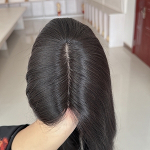 Listo para Enviar: Topper de Cabello Humano de Seda China de Color Natural, Doble Trama, 9x9 Pulgadas, Alta Densidad para Mujeres con Pérdida de Cabello - Product Image 6