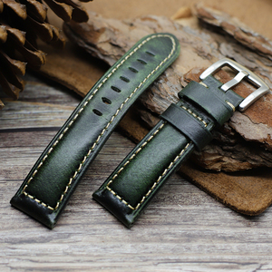 Bracelet de montre en cuir huilé de luxe 18/20/22/24 mm, style <span class=keywords><strong>vintage</strong></span>, 5 couleurs disponibles, fabrication artisanale, option de logo personnalisé - Product Image 6