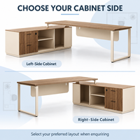 Table de bureau de luxe pour manager, patron, en forme de L, bureau d'ordinateur, poste de travail, mobilier pour bureau à domicile, salle d'étude