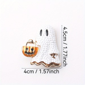 1 broche de fantasma de Halloween con <span class=keywords><strong>calabaza</strong></span> flotante, accesorio de ropa para mujer, regalo - Product Image 5