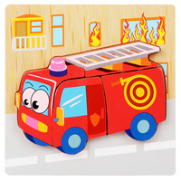 Puzzle Kayu 3D Bentuk Hewan Grosir dalam Kotak untuk Bayi dan Balita, Mainan Edukasi Montessori Balok Bangunan