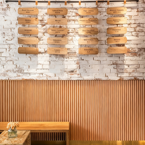 Vetrina per gelato in legno diretta dalla fabbrica, Design d'interni di un negozio di dolci in stile industriale lussuoso - Product Image 5